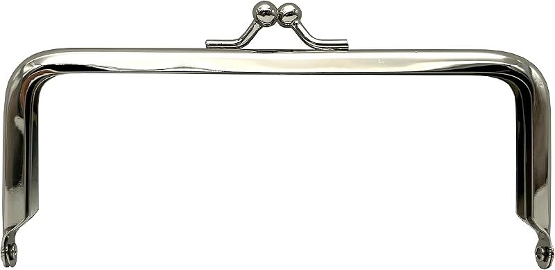 Rectangle Glue-In Kiss-Lock Purse Frame, 5" x 2" (12.5 x 5 cm)