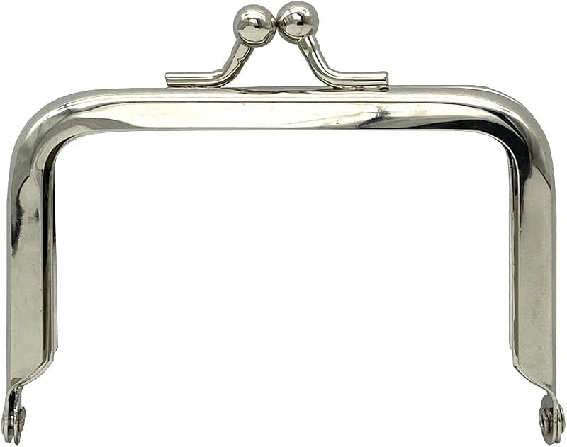 Rectangle Glue-In Kiss-Lock Purse Frame, 3" x 2" (7.5 x 5 cm)