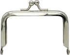 Rectangle Glue-In Kiss-Lock Purse Frame, 3" x 2" (7.5 x 5 cm)