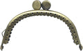 Half-Round Sew-In Kiss-Lock Purse Frame, 3 1/2" x 1 9/16" (9 x 4 cm)
