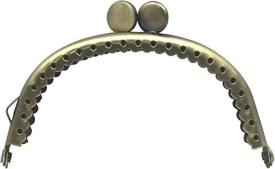 Half-Round Sew-In Kiss-Lock Purse Frame, 3 1/2" x 1 9/16" (9 x 4 cm)