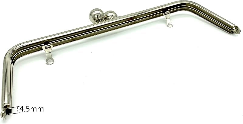 Rectangle Glue-In Kiss-Lock Purse Frame, 12" x 4" (30.5 x 10 cm)