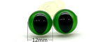 Plastic Safety Eyes with washers / 16 pcs Deep Green