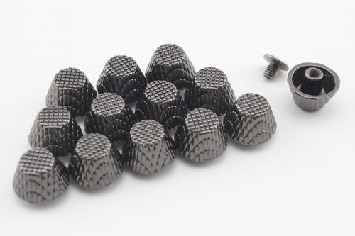 12mm flat cone Alloy screw rivet purse feet Gunmetal Black Gold Light gold