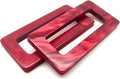 Resin Rectangle Oblong Cut Out Grommet Bag Purse Clutch Handles for Bag Purse Making Replacement 5 5/16" x 2