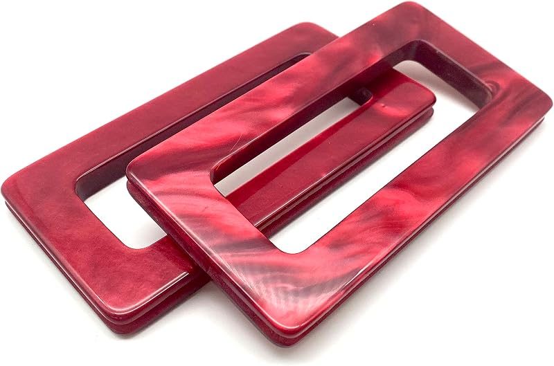 Resin Rectangle Oblong Cut Out Grommet Bag Purse Clutch Handles for Bag Purse Making Replacement 5 5/16" x 2