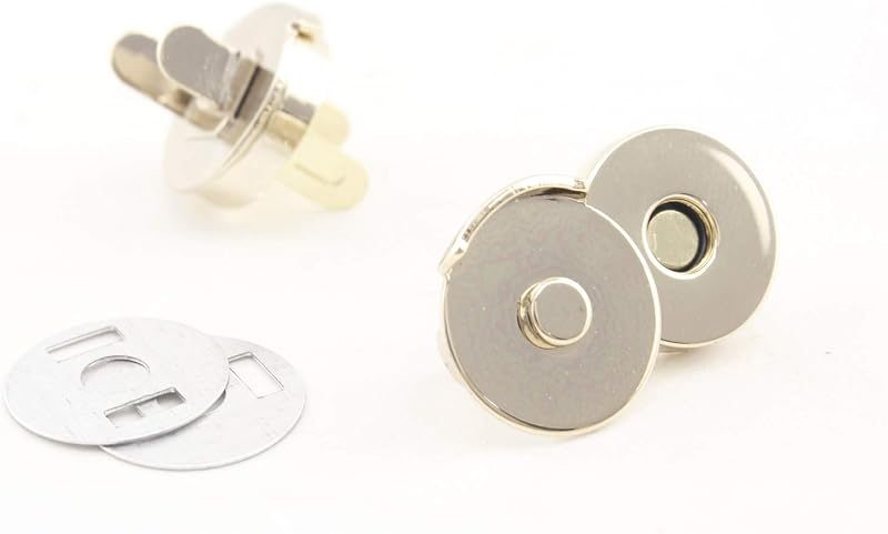 Round Cover Magnetic Snaps Bag Button Purse Leather Closures for Sewing Purse Bag Clutch Wallet - Half-Cover Magnetic…