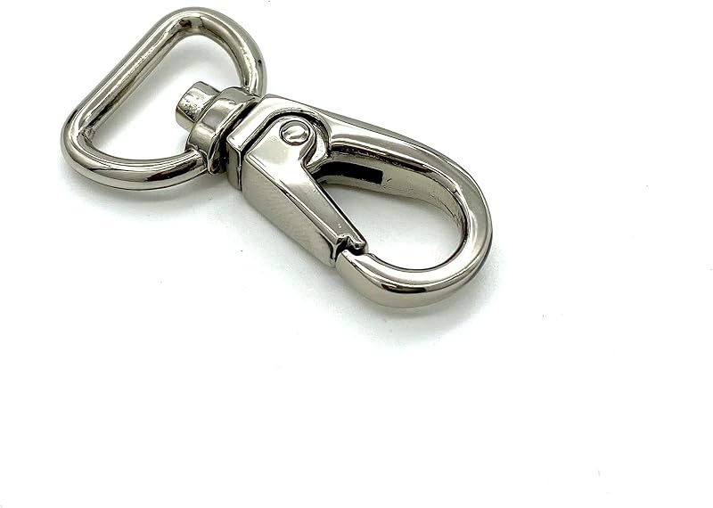 Push-Gate Swivel Snap Hook, Round Eye (3/4", 4.4cm)