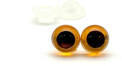 Plastic Safety Eyes with washers / 28 pcs Tea - 1/4" (6 mm)