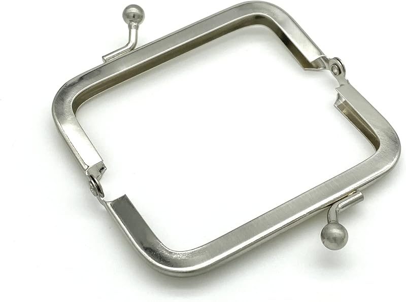 Glue-In Kiss-Lock Purse Frame, 3" x 1 5/8" (7.5 x 4 cm) - 6.5mm Ball Clasp