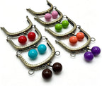 Color-Ball Sew-In Kiss-Lock Purse Frame, 8 x 6 cm