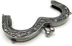 Vintage Embossed Sew-In Kiss-Lock Purse Frame, 5" x 3" (12.5 x 7.5 cm)