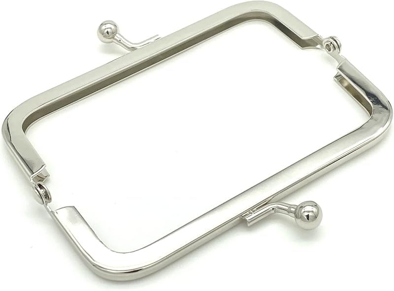 Rectangle Glue-In Kiss-Lock Purse Frame, 4" x 1 5/8" (10 x 4 cm)