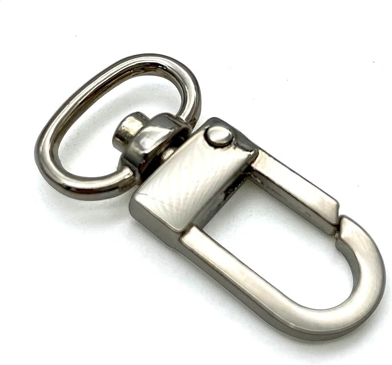 Square-Top Push-Gate Swivel Clasp, Oval Eye (1/2")