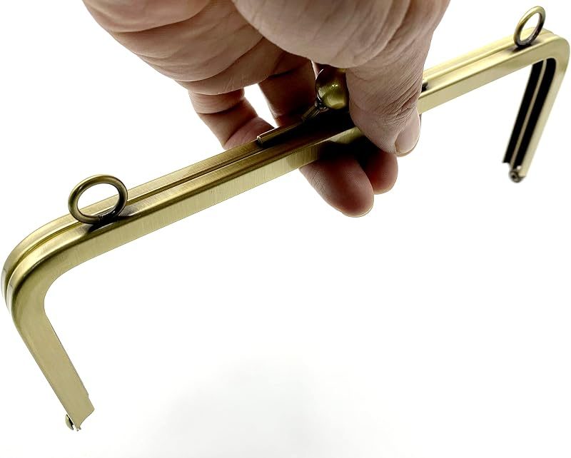 Rectangle Glue-In Kiss-Lock Purse Frame, 8 5/8" x 3 3/8" (22 x 8.5 cm)