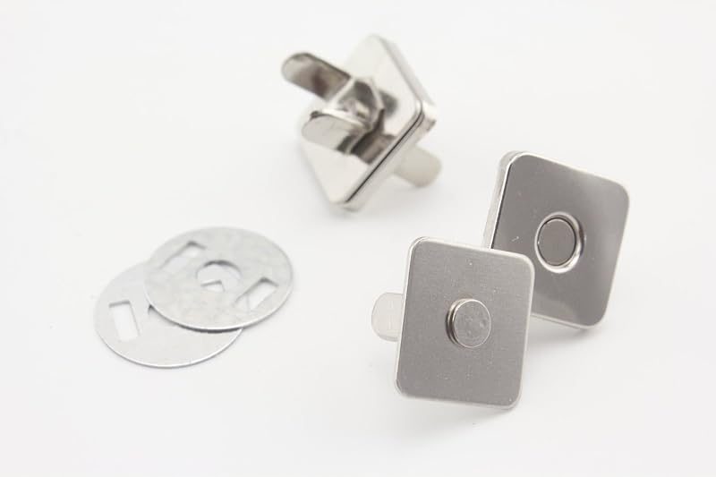 Square Shape Magnetic Snaps Bag Button Purse Leather Closures for Sewing Purse Bag Clutch Wallet