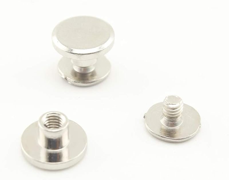 Iron Round Chicago Binding Screw Rivets Concho Screw Button Nail Rivet for DIY Leather Decoration Bookbinding