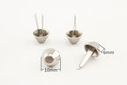 Iron Bucket Shape Purse Bag Handbag feet Bottom Stud Nail Heads Brad leathercraft Findings for Bag Making Clothing Shoes
