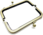 Rectangle Sew-In Kiss-Lock Purse Frame, 4 1/4" x 1 3/4" (11 x 4.5 cm) - with Chain Loops