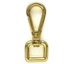Push-Gate Swivel Snap Hook, Square Eye (1/2")