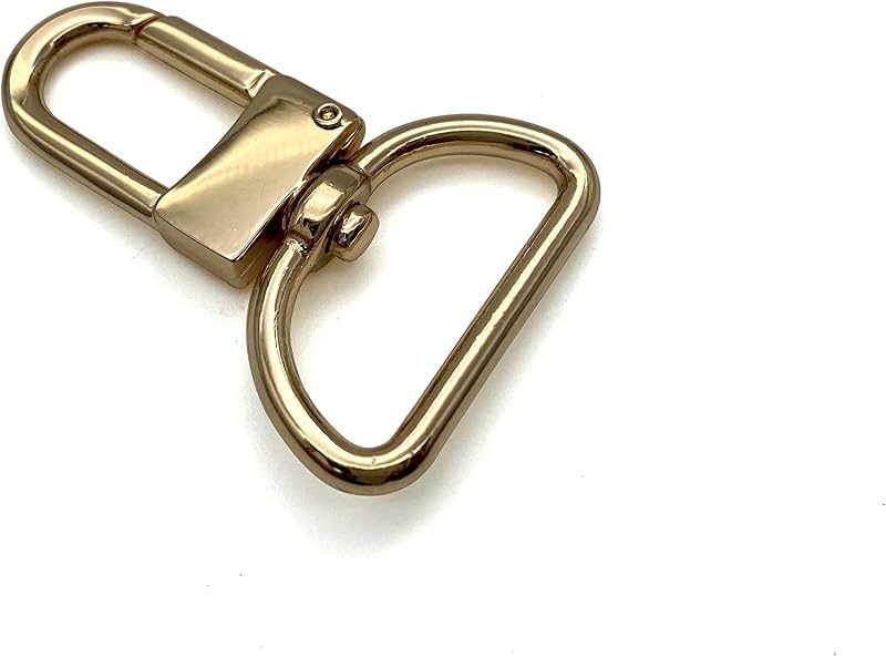 Square-Top Push-Gate Swivel Snap Hook, D-Ring Eye