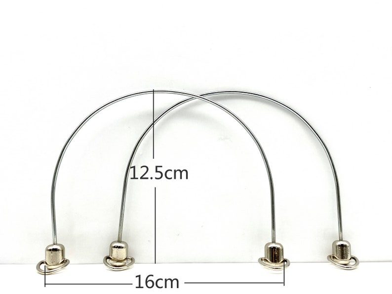 Pair 6 1/2" (16 cm) Bead bag purse handles ( You can add beads you like )