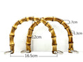 6 inch , 6 1/2 inch U shape bamboo bag purse handles Natural