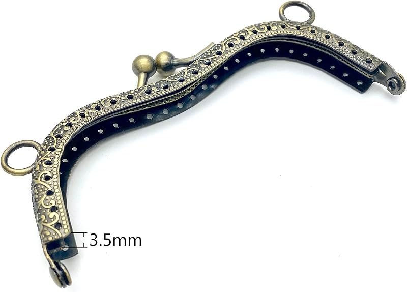 M-Shape Sew-In Kiss-Lock Purse Frame, 4 5/16" x 1 3/4" (11 x 4.5 cm)