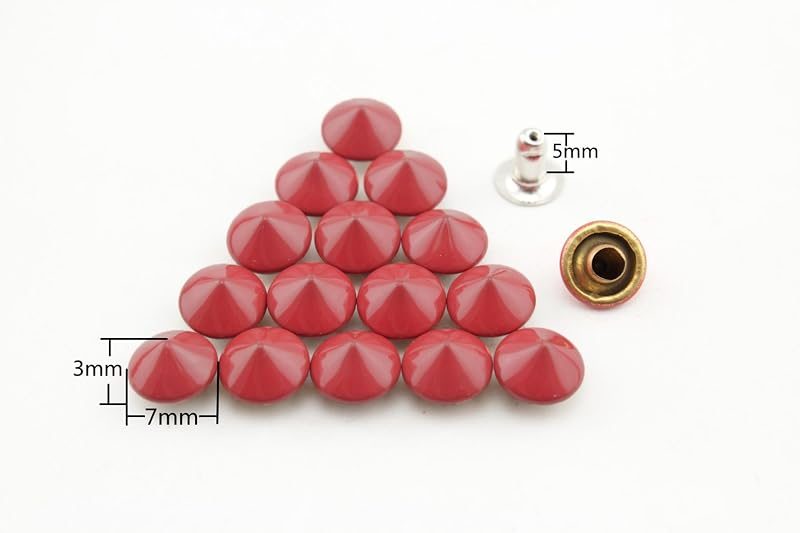 Cone Rivet / Iron Bullet Rivet Spike, Purse Rivets Studs for Leather Bag Making Clothing Shoes
