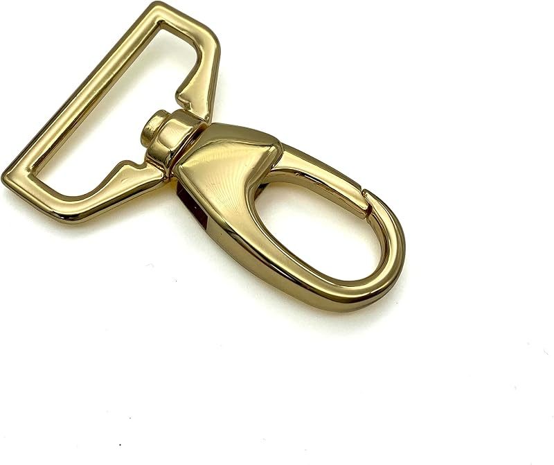 Push-Gate Swivel Snap Hook, Trapezoid Eye (1 1/4")