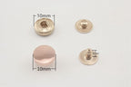 Zinc Alloy Flat top Cap snap Fastener Buttons Washable Press Stud for Sewing Leather Craft Clothing / Rose Golden