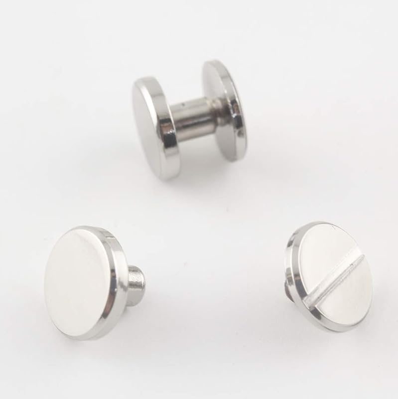 Iron Round Chicago Binding Screw Rivets Concho Screw Button Nail Rivet for DIY Leather Decoration Bookbinding