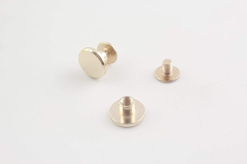 Zinc Alloy Round Chicago Binding Screw Rivets Concho Screw Button Nail Rivet for DIY Leather Decoration Bookbinding…