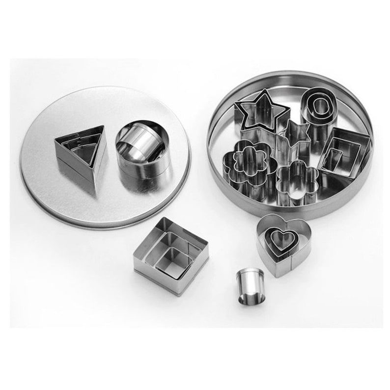 24 style stainless steel polymer Clay Cutters Fondant Cookie Cutter Tools -Triangle circle square heart Hexagon